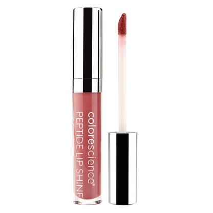 Peptide Lip Shine SPF 30 coral swatch || coral