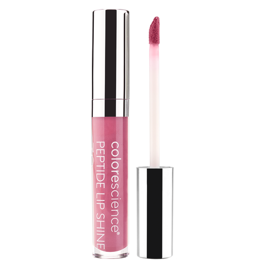 Peptide Lip Shine SPF 30 pink bottle || pink