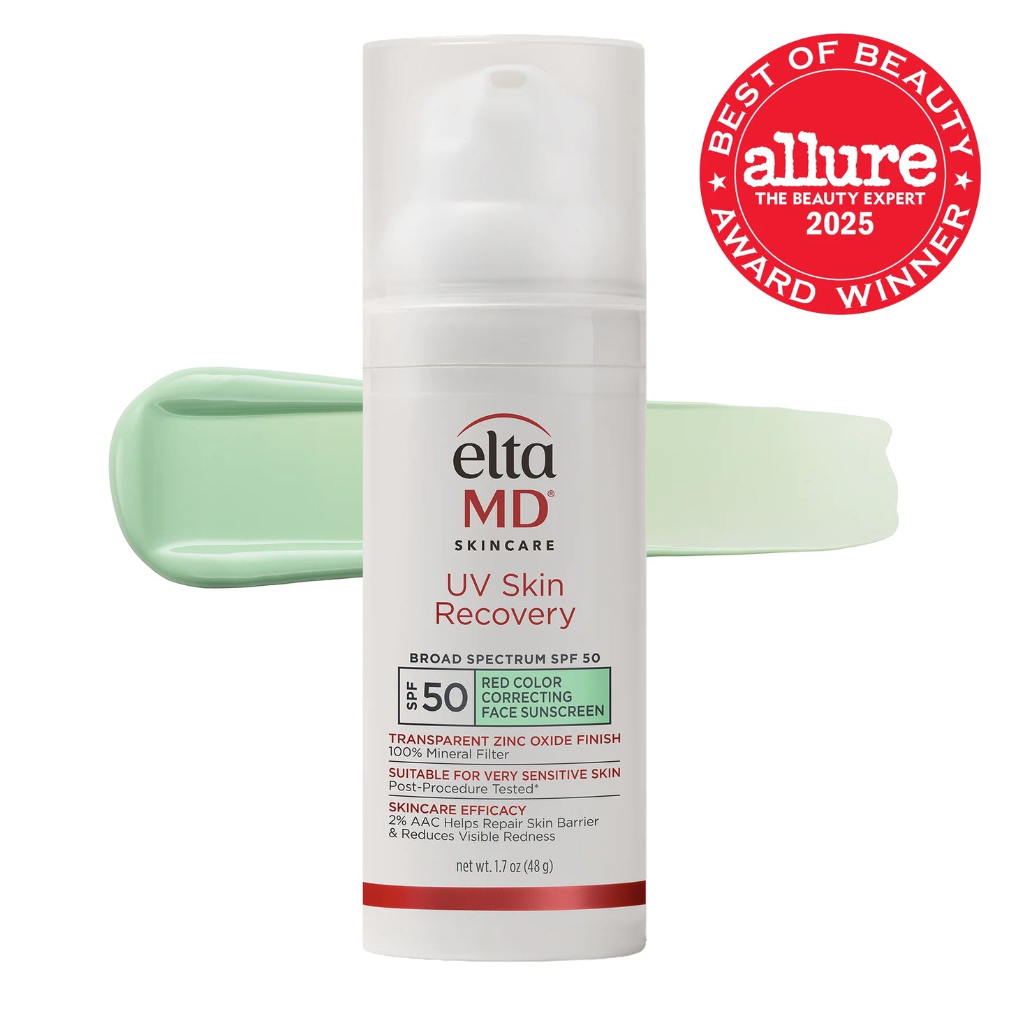 EltaMD UV Skin Recovery Red Color Correcting Green Tint Broad Spectrum SPF 50